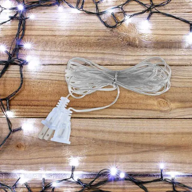 Alt view image 4 of 7 - Transparent Led Strip Lights Extension Cable 6 Us Plug 2-Prong Male-Female Cord for Indoor Curtain Lights String Lights Holiday Decor Plug-and-Play Connection