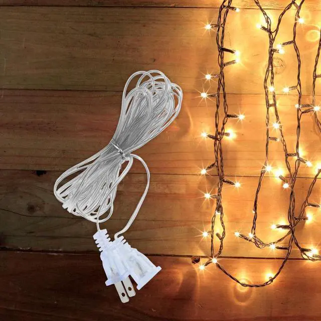 Alt view image 5 of 7 - Transparent Led Strip Lights Extension Cable 6 Us Plug 2-Prong Male-Female Cord for Indoor Curtain Lights String Lights Holiday Decor Plug-and-Play Connection
