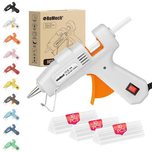 Main image of 20W Mini Hot Glue Gun with 30 Glue Sticks Set, Fast Preheating Hot Glue Gun Kit Heavy Duty Gluegun for Craft, DIY, Repairs (White)