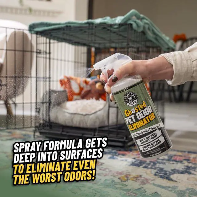 Alt view image 3 of 6 - Ghosted Pet Odor Eliminator 16 Oz Pet Smell Neutralizer for Car Interior, Carpet, Upholstery, Fabric Seats, Home, Furniture, Citrus Scent Spray Cleaner