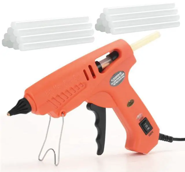 Main image of 60/100W Full Size Hot Glue Gun with 20-Piece Glue SticksDual Power Large Glue Gun High Temp Melt Glue Gun Kit Suitable for DIY Arts Craft Projects, Home Quick Repairs, Gray