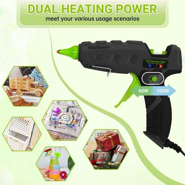 Alt view image 2 of 7 - Hot Glue Gun, Full Size, 60/100W Dual Power