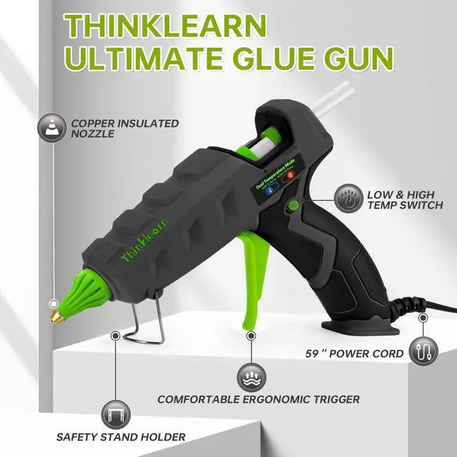 Alt view image 3 of 7 - Hot Glue Gun, Full Size, 60/100W Dual Power