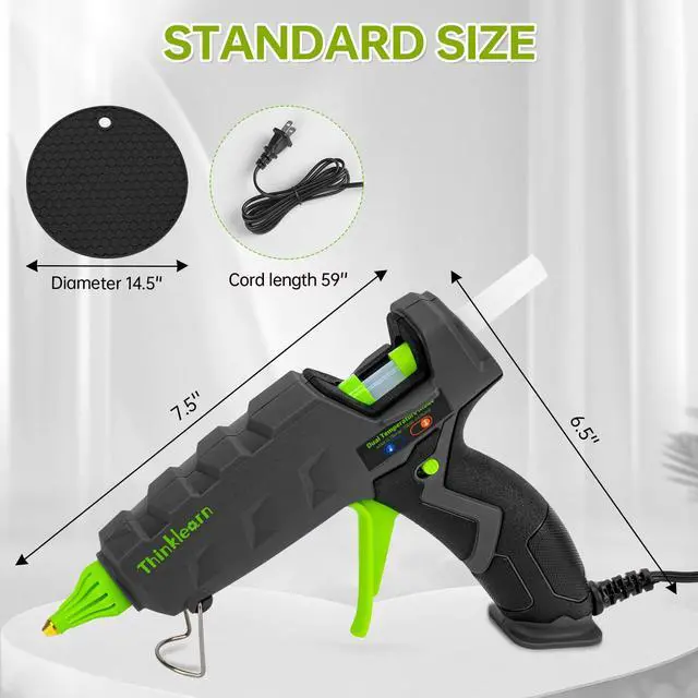 Alt view image 7 of 7 - Hot Glue Gun, Full Size, 60/100W Dual Power