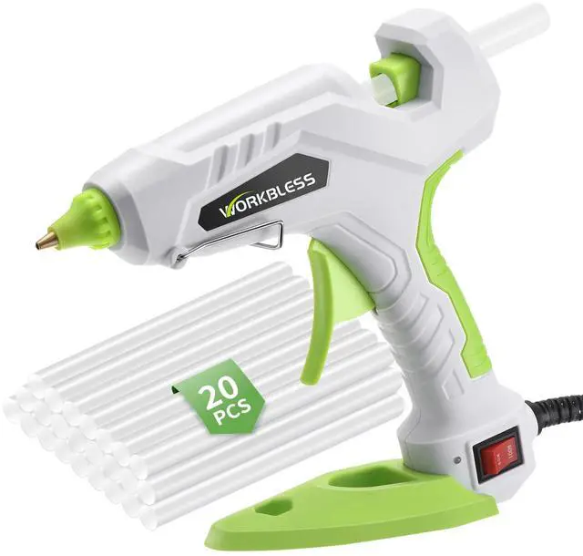 Main image of Hot Glue Gun Full Size, 60W/100W Dual Temp Large Glue Gun with 20PCS Sticks Set, High Temp Heavy Duty Industrial Glue Gun for Craft, Arts, Home Repair, DIY & Sealing