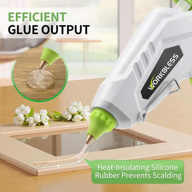 Alt view image 4 of 7 - Hot Glue Gun Full Size, 60W/100W Dual Temp Large Glue Gun with 20PCS Sticks Set, High Temp Heavy Duty Industrial Glue Gun for Craft, Arts, Home Repair, DIY & Sealing
