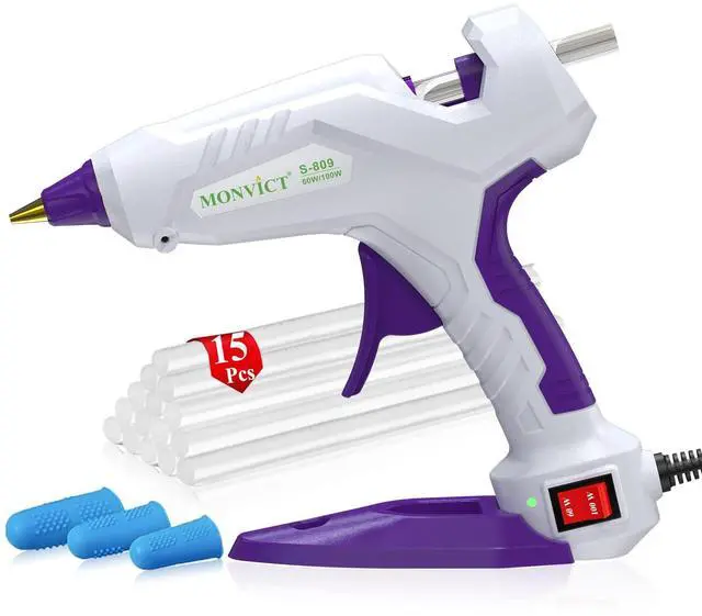 Main image of Full Size Hot Glue Gun, Dual Temp 60/100W Base Stand