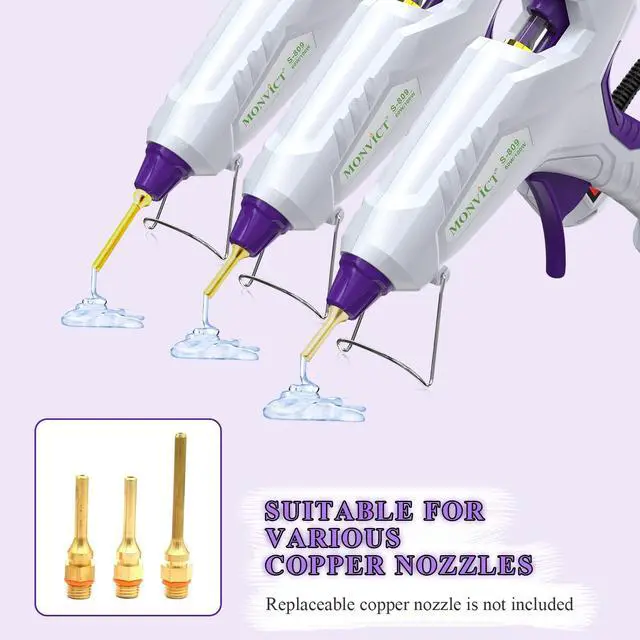 Alt view image 5 of 7 - Full Size Hot Glue Gun, Dual Temp 60/100W Base Stand
