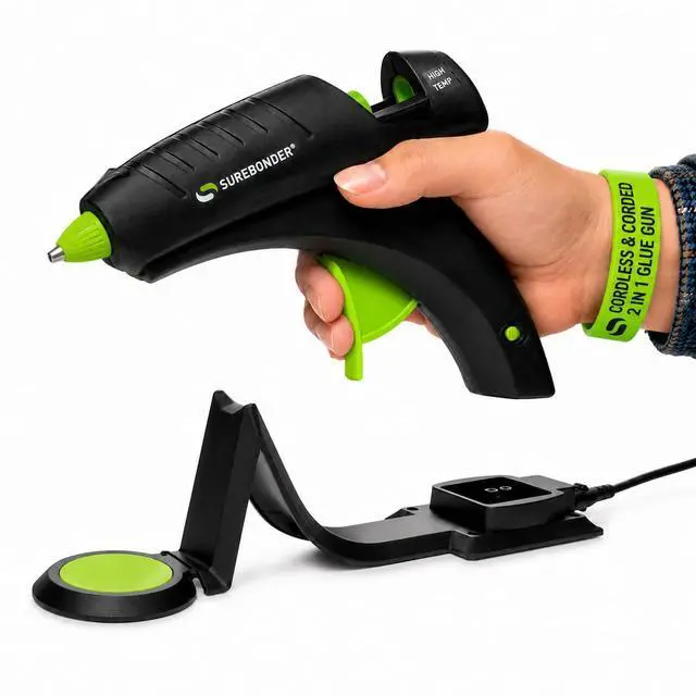 Main image of Cordless Hot Glue Gun, High Temperature, Full Size, 60W, 50% More Power - Sturdily Bonds Metal, Wood, Ceramics, Leather & Other Strong Materials (Specialty Series CL-800F)