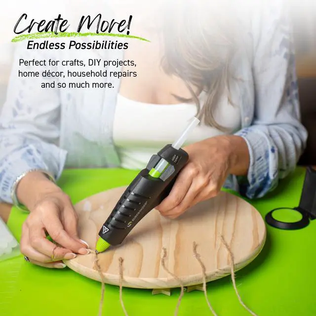Alt view image 7 of 7 - Cordless Hot Glue Gun, High Temperature, Full Size, 60W, 50% More Power - Sturdily Bonds Metal, Wood, Ceramics, Leather & Other Strong Materials (Specialty Series CL-800F)