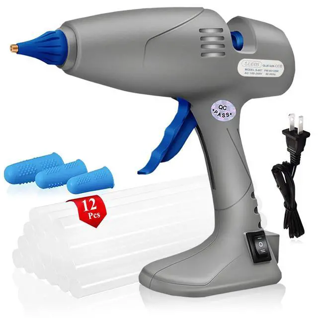 Main image of Hot Glue Gun Full-Size, 80/120W Dual Temp, Anti-Drip, for DIY Craft