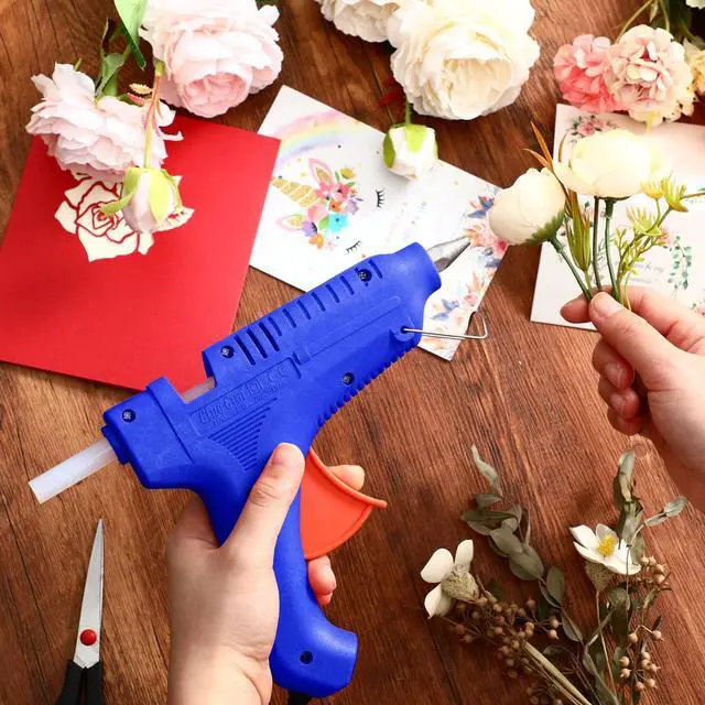 Alt view image 4 of 7 - 4 Pieces 100w Full Size Hot Glue Gun Heavy Duty Hot Glue Gun Kit for DIY Crafts Projects Home Repair(Blue)