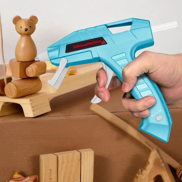 Alt view image 4 of 6 - Cordless Hot Glue Gun Fast Preheating Glue Gun and Sticks Set with 2600mAh USB-C Rechargeable Battery 30 Premium Glue Sticks Compact Size Ideal for Crafts DIY Projects and Repairs