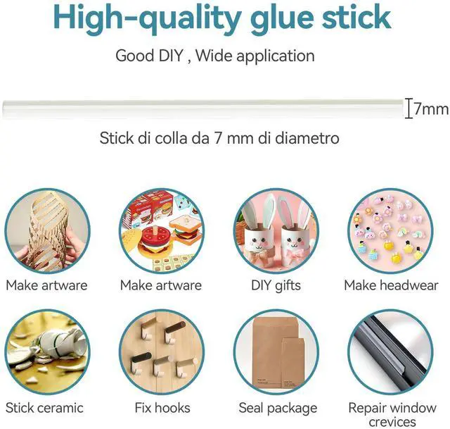 Alt view image 5 of 6 - Cordless Hot Glue Gun Fast Preheating Glue Gun and Sticks Set with 2600mAh USB-C Rechargeable Battery 30 Premium Glue Sticks Compact Size Ideal for Crafts DIY Projects and Repairs