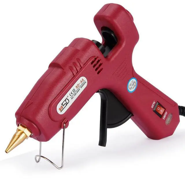 Main image of Dual Temp Hot Melt Glue Gun, Perfect for Standard Size Glue Sticks and Sealing Wax SticksDiameter 0.43"), Red, 60W-100W