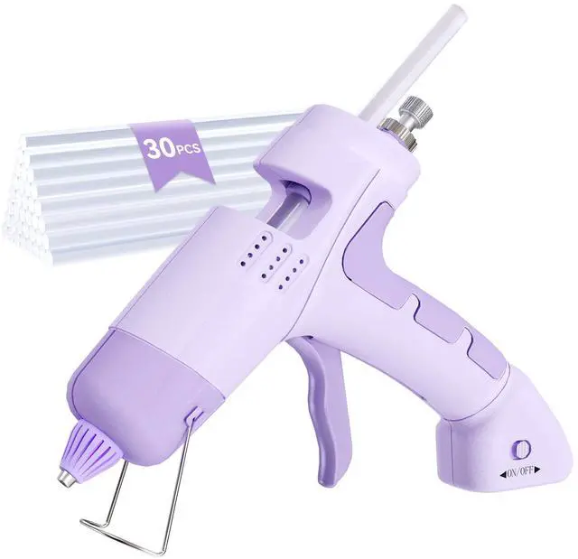 Main image of Cordless Hot Glue Gun Kit with 30 Glue Sticks,Built-in 2600mAh Battery Rechargeable Fast Preheating Hot Glue Gun and Sticks Set for School Crafts DIY Arts and Quick Home Repairs