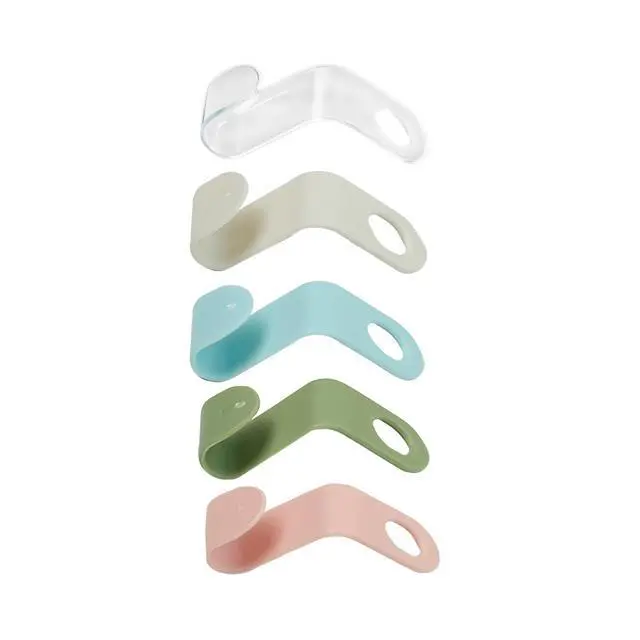Alt view image 3 of 5 - 50 Pcs Closet Hanger Connector Hooks Space Saving Clothes Hanger Extenders for Wardrobe Organization Multi-Layer Cascading Hanger Hooks in Mixed Colors and Clear