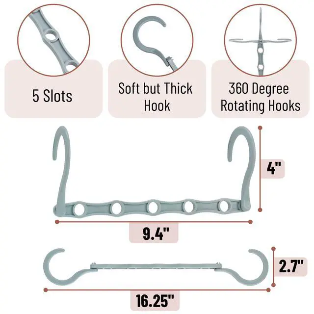 Alt view image 3 of 7 - Space Saving Hangers for Clothes, 12 pcs, Pastel Horizon Colors
