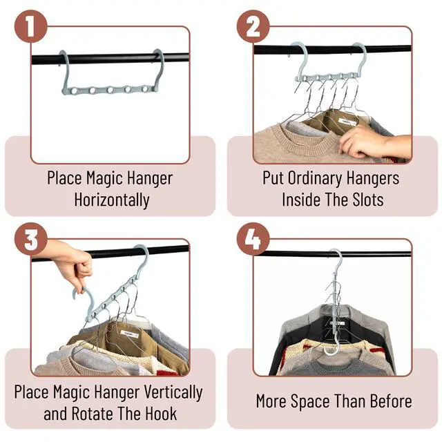 Alt view image 5 of 7 - Space Saving Hangers for Clothes, 12 pcs, Pastel Horizon Colors