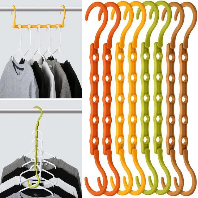 Main image of Space Saving Hangers, 8 pcs, 360° Rotating Hooks