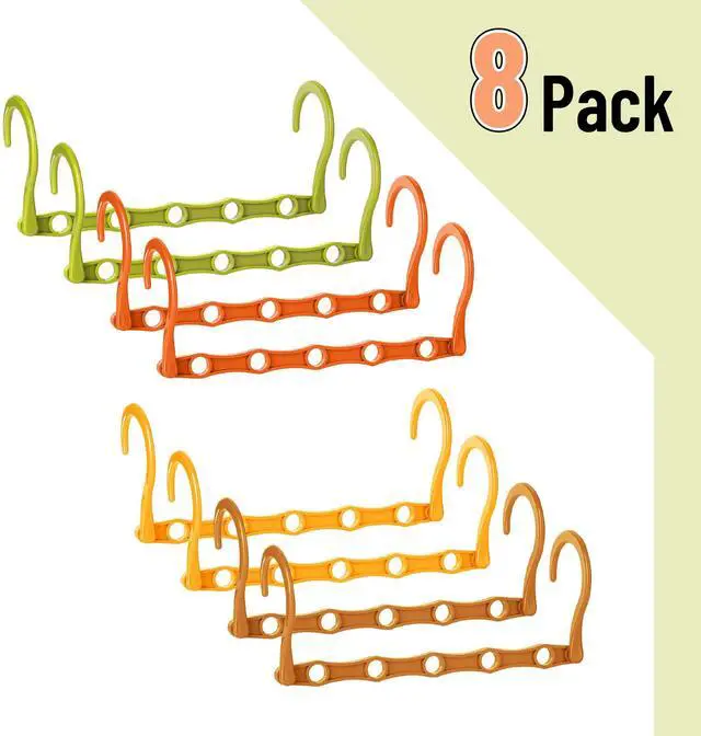 Alt view image 2 of 7 - Space Saving Hangers, 8 pcs, 360° Rotating Hooks