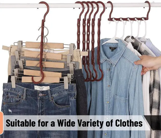 Alt view image 7 of 7 - Space Saving Hangers, 8 pcs, 360° Rotating Hooks
