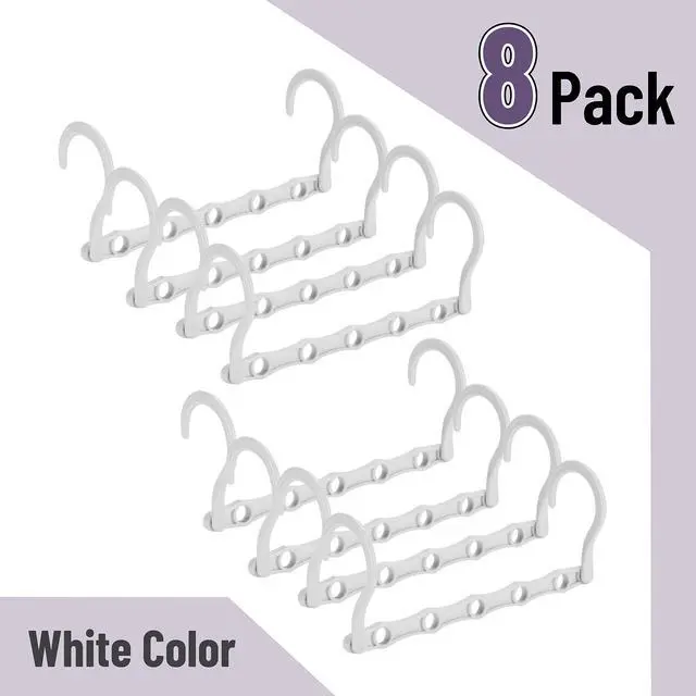 Alt view image 2 of 7 - Space Saving Hangers, 8 pcs, 360° Rotating Hooks