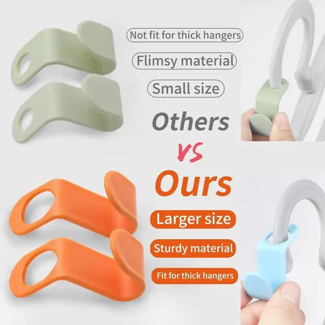 Alt view image 2 of 7 - Space Saving Hanger Extender Hooks 50PCS Clothes Hanger Connector Hooks Closet Organizer for Plastic Hangers