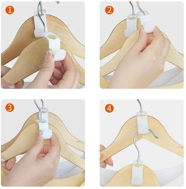 Alt view image 7 of 7 - Space Saving Hanger Extender Hooks 50PCS Clothes Hanger Connector Hooks Closet Organizer for Plastic Hangers
