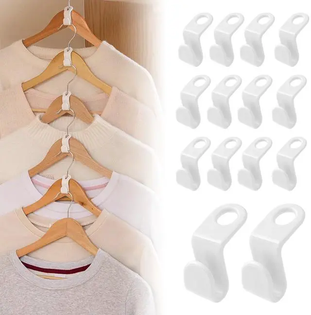 Main image of Hanger Connector Hooks,50 Pcs Space Saving Hangers for Clothes,Clothes Connector Hooks, Hanger Organizer Space Saver,Hanger Extender Hooks