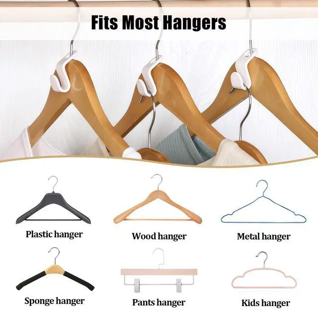 Alt view image 6 of 6 - Hanger Connector Hooks,50 Pcs Space Saving Hangers for Clothes,Clothes Connector Hooks, Hanger Organizer Space Saver,Hanger Extender Hooks