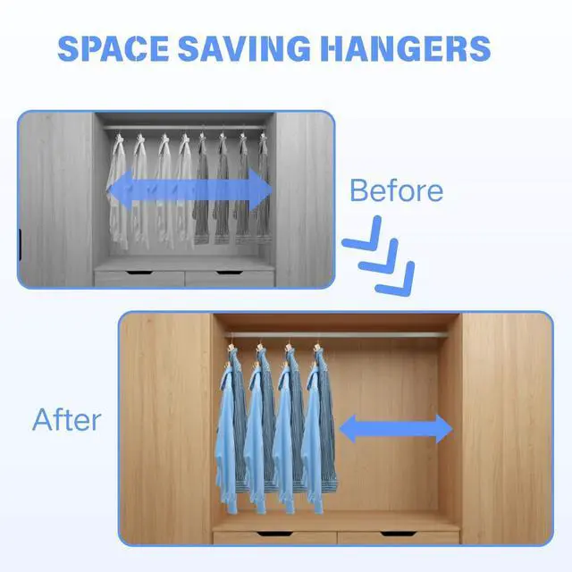 Alt view image 3 of 7 - 100 Pcs Hanger Hooks Space Saver, Heavy Duty Hanger Connector Hooks, Cascading Hanger Extender for Closet Storage Organization, White Hanger Extender Hooks for Clothes Coats Pants