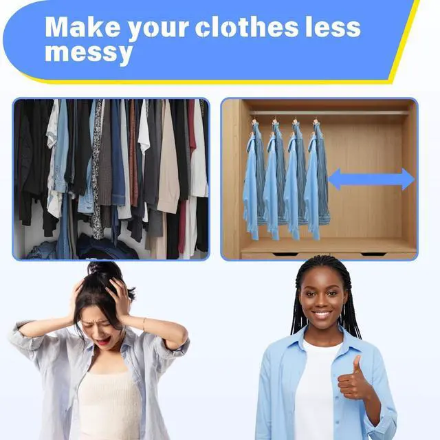 Alt view image 7 of 7 - 100 Pcs Hanger Hooks Space Saver, Heavy Duty Hanger Connector Hooks, Cascading Hanger Extender for Closet Storage Organization, White Hanger Extender Hooks for Clothes Coats Pants
