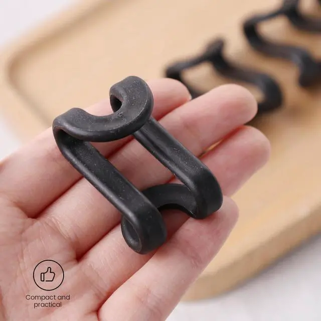 Alt view image 4 of 6 - Hanger Hooks Space Saving, 60PCS Clothes Hanger Connector Hooks Closet Space Savers for Hanging Clothes, Black