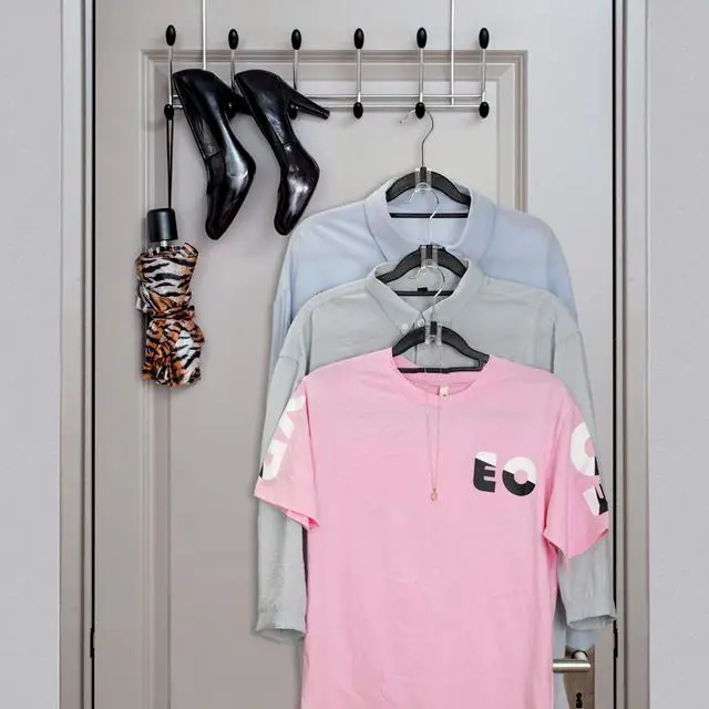 Alt view image 4 of 7 - Hanger Hooks Space Saving, 60 Pack Clothes Hanger Connector Hooks, Transparent Stackable Clothes Hangers with Hooks for Closet Organizer (Clear)