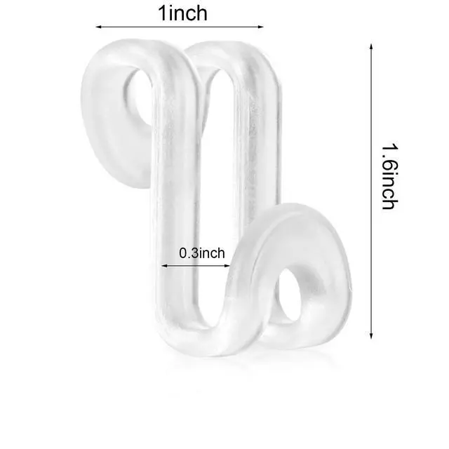 Alt view image 6 of 7 - Hanger Hooks Space Saving, 60 Pack Clothes Hanger Connector Hooks, Transparent Stackable Clothes Hangers with Hooks for Closet Organizer (Clear)