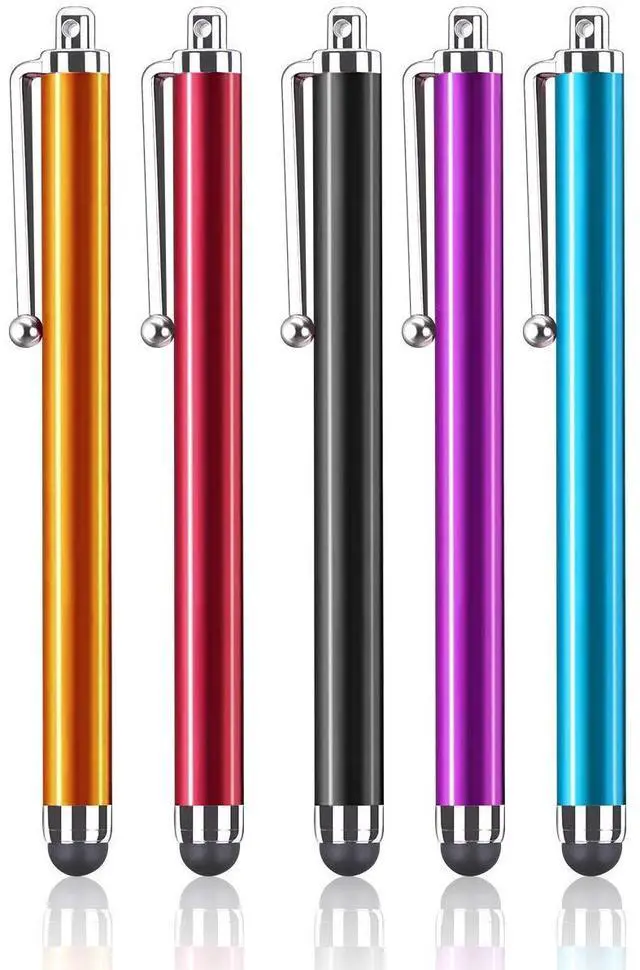 Main image of Assorted Colors Stylus Pen Universal Touch Screen Capacitive Stylus for Kindle Touch Screen, for Apple iPad iPhone Xs Max, XS, X, for All Cell Phone,All Tablets (5 Pack)