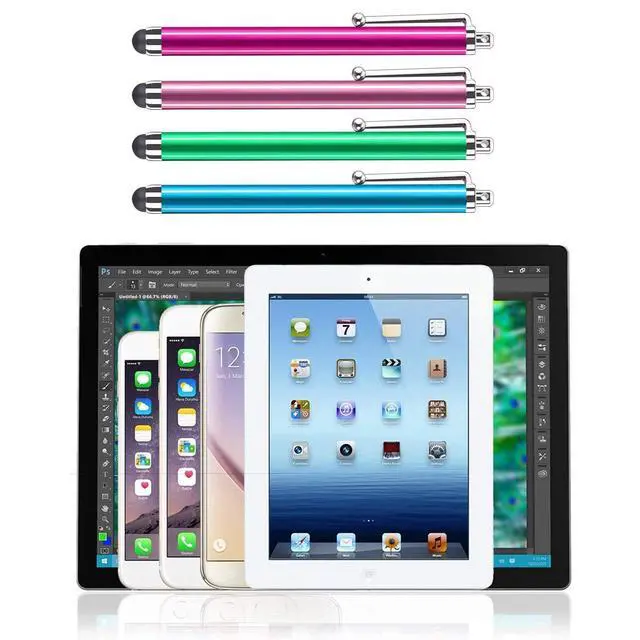 Alt view image 3 of 6 - Assorted Colors Stylus Pen Universal Touch Screen Capacitive Stylus for Kindle Touch Screen, for Apple iPad iPhone Xs Max, XS, X, for All Cell Phone,All Tablets (5 Pack)