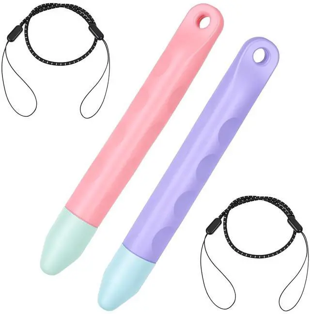 Main image of 2Pcs Kid-Friendly Tablet Stylus, Kid-Friendly Stylus Pens for Touch Screens with Tether Kids Stylus Pen Anti-Rolling Tablet Styluses for Phone Tablets All Touch Screen Devices(Pink, Purple)