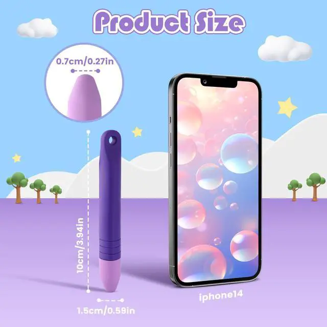 Alt view image 2 of 7 - 2Pcs Kids Stylus Pen for ipad, Stylus for Kids with Tethers, Anti-Rolling Tablet Stylus for Kids Compatible with iPad, iPhone, Tablets, Kindle and All Touch Screen Devices, Blue+Purple