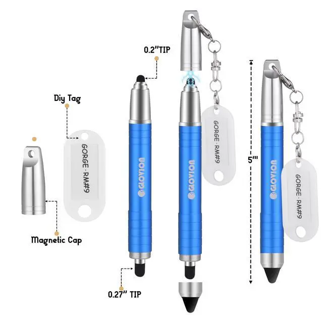 Alt view image 2 of 5 - Stylus Pen for iPhone, Capacitive Stylus Pencil with Magnetic Cap 2 in 1 Kids Touch Screens Stylist Pens Compatible with Kindle Fire Android Kids Edition Tablet Ipad - Blue