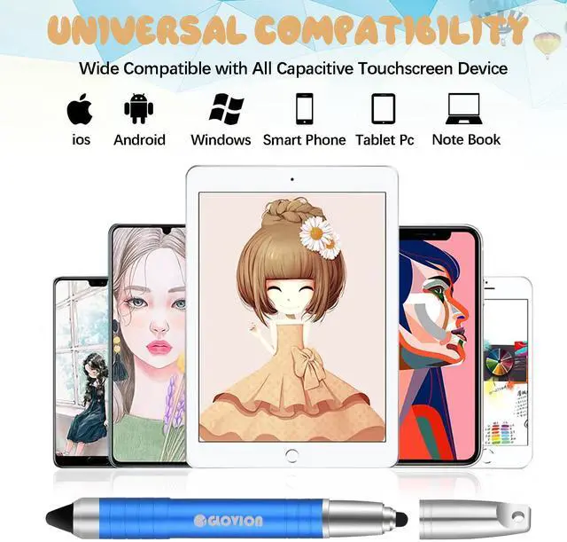 Alt view image 4 of 5 - Stylus Pen for iPhone, Capacitive Stylus Pencil with Magnetic Cap 2 in 1 Kids Touch Screens Stylist Pens Compatible with Kindle Fire Android Kids Edition Tablet Ipad - Blue
