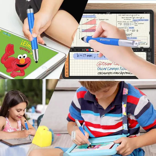 Alt view image 5 of 5 - Stylus Pen for iPhone, Capacitive Stylus Pencil with Magnetic Cap 2 in 1 Kids Touch Screens Stylist Pens Compatible with Kindle Fire Android Kids Edition Tablet Ipad - Blue