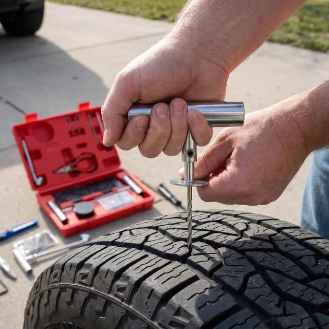 Alt view image 6 of 6 - Tire Plug Kit - 68pcs Heavy Duty Tire Repair Kit, Universal Tire Repair Tools to Fix Punctures and Plug Flats Patch Kit for car Motorcycle, Truck, ARBATV, Tractor, RV, SUV, Trailer