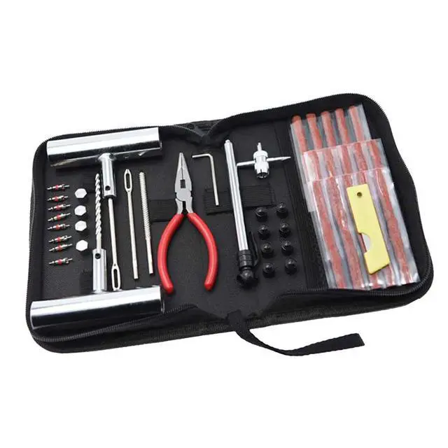 Alt view image 2 of 6 - 45PCS Car Tire Repair Kits, Heavy Duty Tire Plug Kit to Fix Punctures Plug Flats, Vehicle Patch Repairing Set Accessories, Universal for SUV, RV, Truck, Tractor, Trailer, Motorcyle (45PCS)