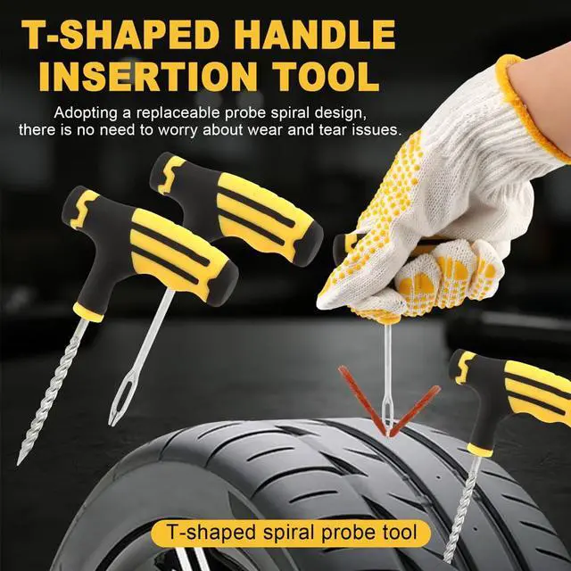 Alt view image 6 of 7 - 48Pcs Heavy Duty Tire Plug Kit, Off Road Emergency Puncture Repair for SUV, Truck, ATV, UTV, Tractor & Motorcycle, Fast Seal Tire Repair Kit with Tools