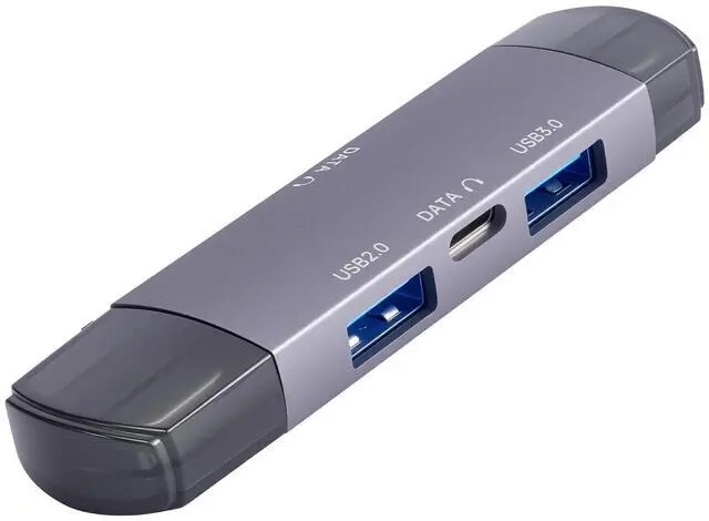 Main image of USB Hub for Laptop, Aluminum 4 Ports USB Hub 3.0 USB Splitter Ultra-Slim Data Hub, USB Extender USB Multiport Adapter USB C Hub for Laptop,PC,Mac,Printer,Flash Drive,Mobile HDD,Phone and More