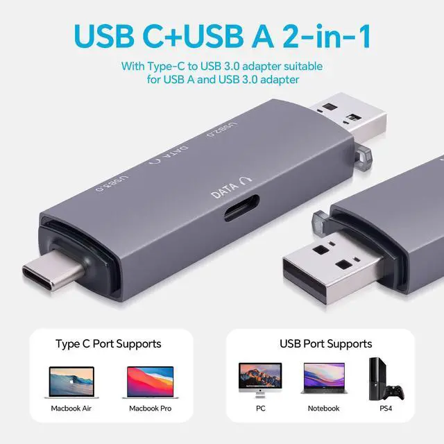 Alt view image 4 of 7 - USB Hub for Laptop, Aluminum 4 Ports USB Hub 3.0 USB Splitter Ultra-Slim Data Hub, USB Extender USB Multiport Adapter USB C Hub for Laptop,PC,Mac,Printer,Flash Drive,Mobile HDD,Phone and More