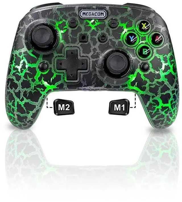Main image of Pro Controller - Wireless Gamepad for Switch, PC (Windows & Steam), Steam Deck Bluetooth Gaming Controller with 2 Remap Keys, Rechargeable Battery, RGB Breathing Light, Adjustable Vibration