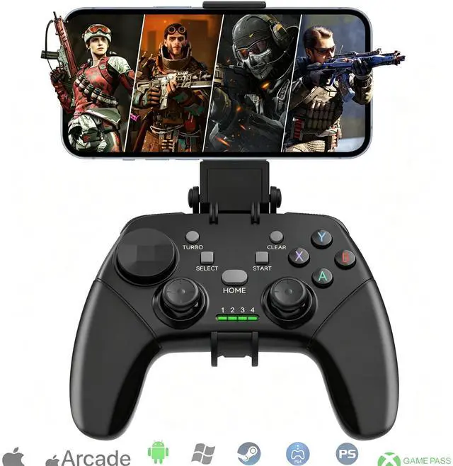 Main image of Wireless Mobile Gaming Controller Gamepad for iPhone/Android/iPad/PC/Switch/PS4/iPad Joystick with Phone Holder, Supported Cloud Game, Streaming on PS5/X-box, Turbo, Direct Play, iPhone 17